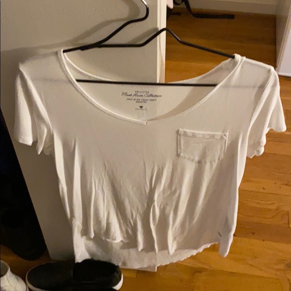 Soft flowy white top
